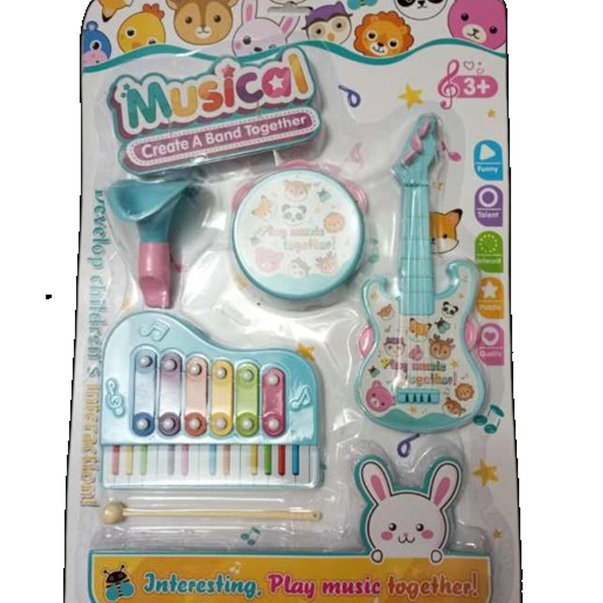 GENERICO - Set juguete sonajero guitarrar para bebe