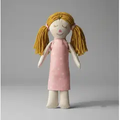 HAOKIDS - Mi primera muñeca llamada Celeste Waldorf & Montessori 32cm Lona relleno antialérgico pintada a mano