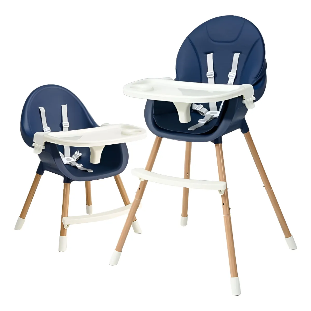 EVERSO - Silla De Comer Para Bebé 3 En 1 Con Cinturón Doble Bandeja