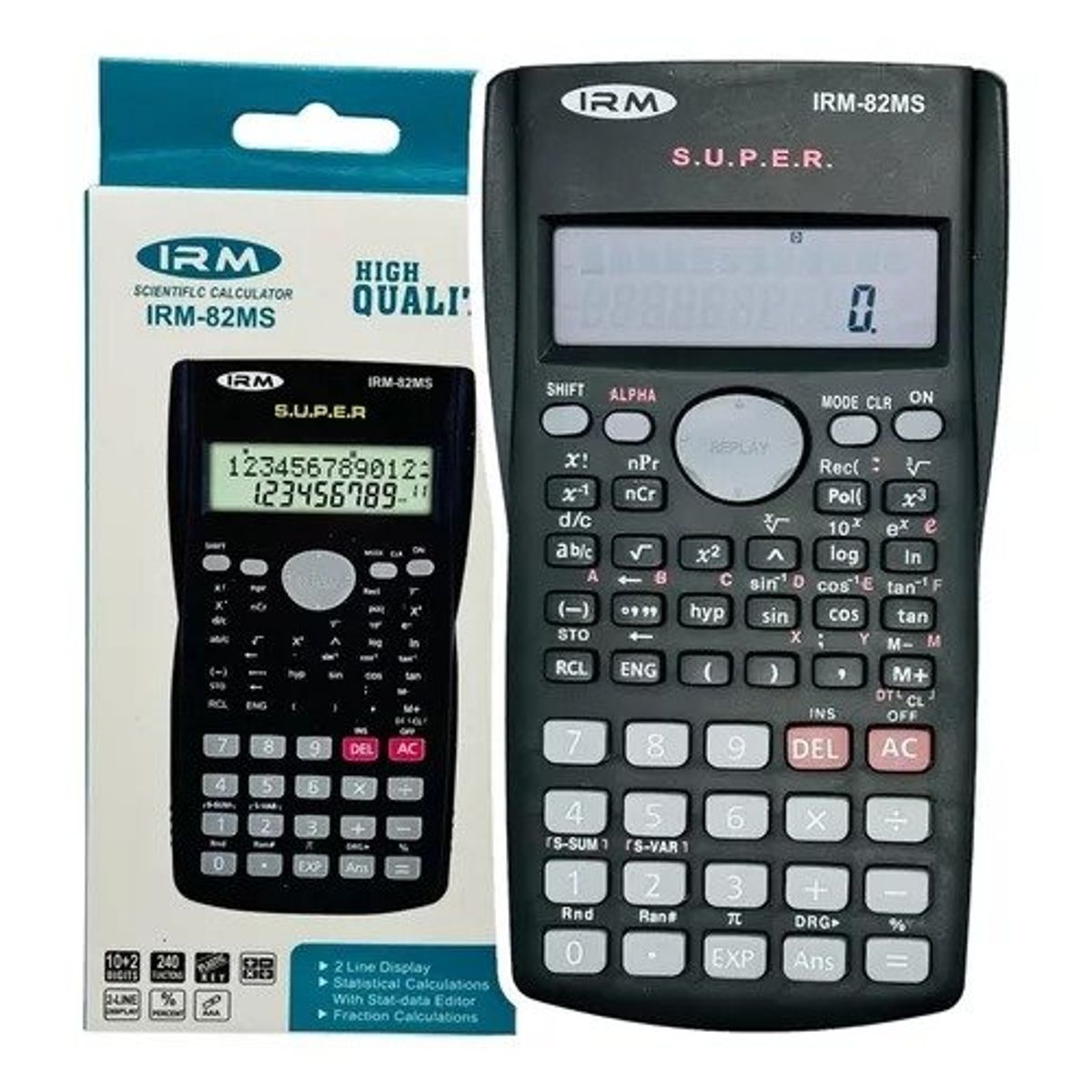 GENERICO - Calculadora Científica Con Tapa 10 Dígitos + las pilas