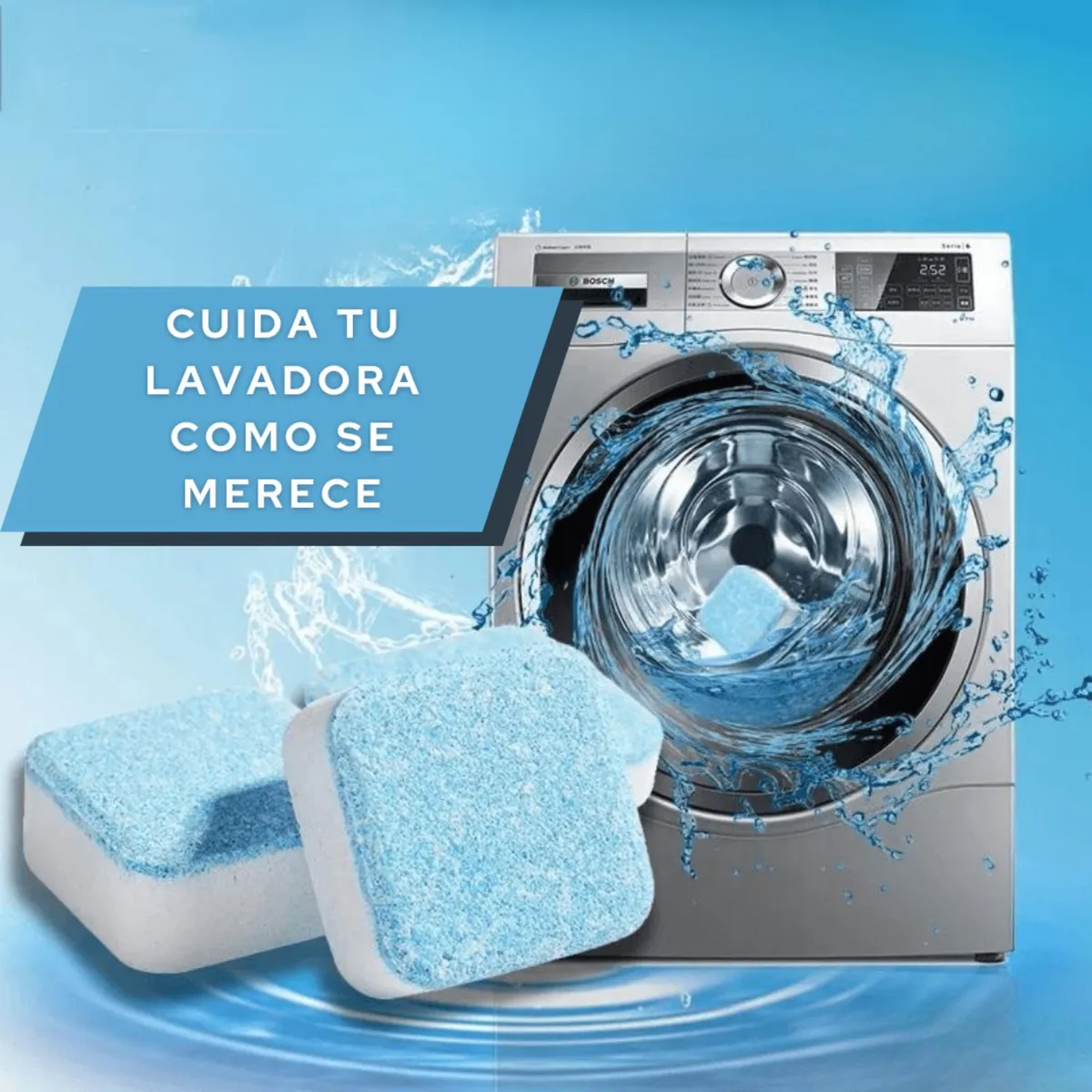 MOVI - Set 12 Pastillas para Limpiar La Lavadora: "Elimina Olores y Suciedad en Minutos"
