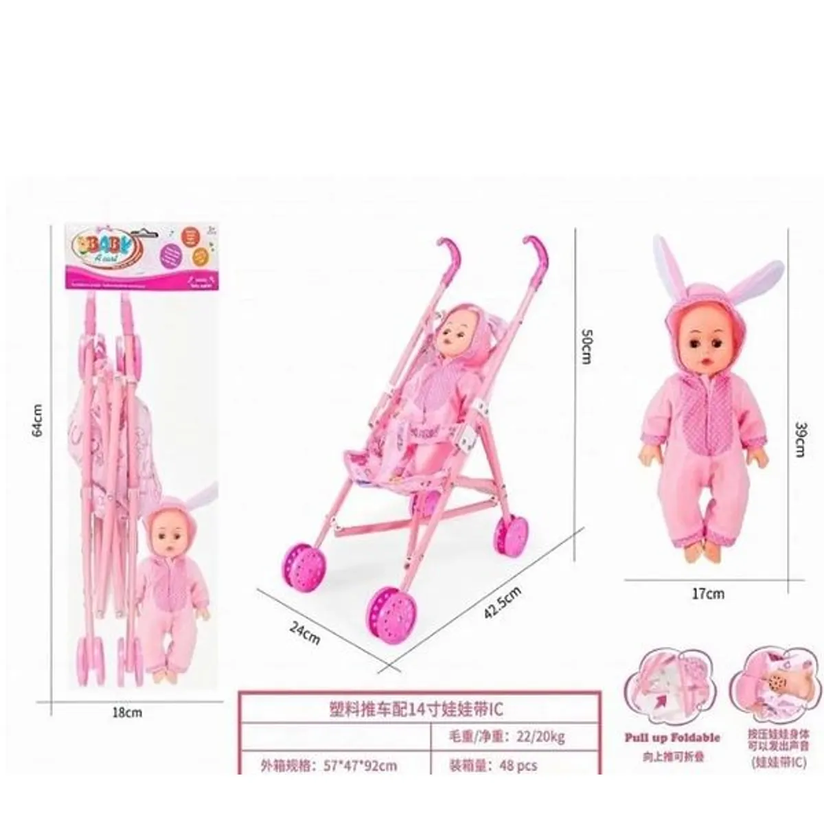 GENERICO - Set juguete coche con muñeca