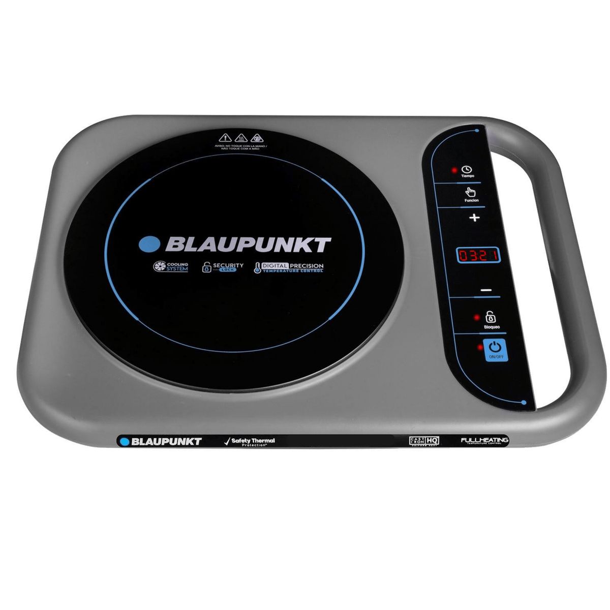 BLAUPUNKT - Cocina Encimera Eléctrica Inox Single Burner 2000W AI11900