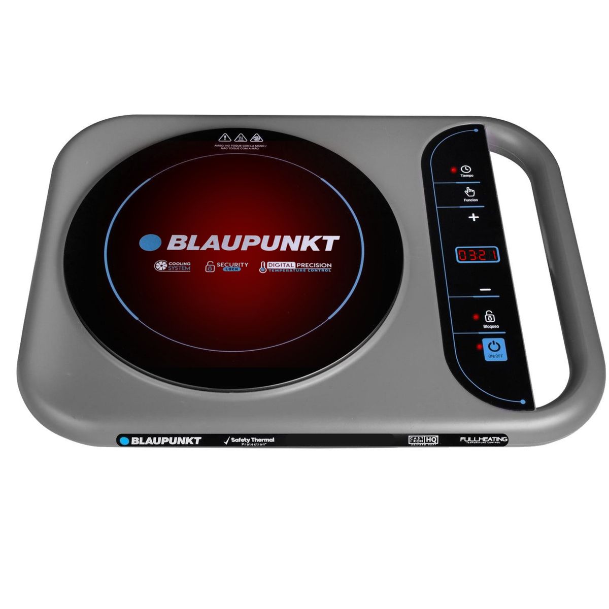 BLAUPUNKT - Cocina Encimera Eléctrica Inox Single Burner 2000W AI11900