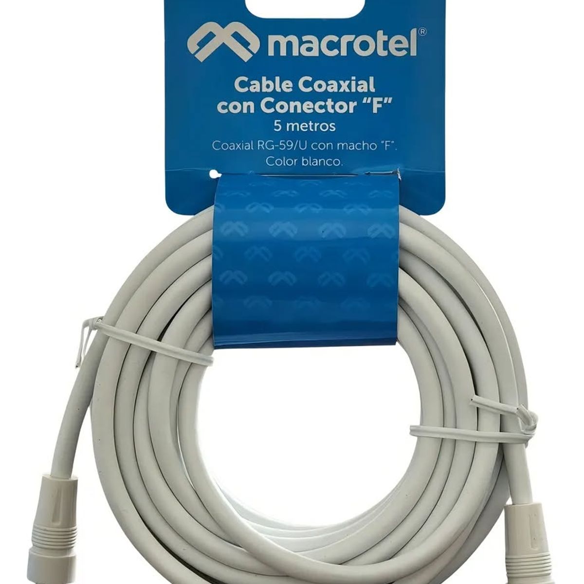 GENERICO - Cable Coaxial RG-59/U 5 mt con Conector “F” Macho MV-812