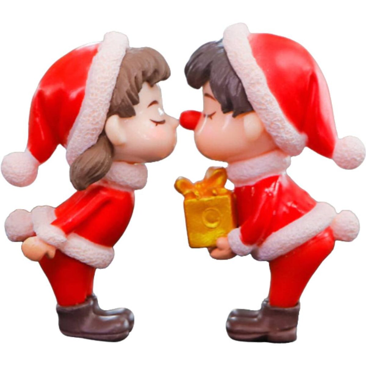 GENERICO - Set 2 Figuras Navidad Enamorados , Decoracion Casa , Dpto