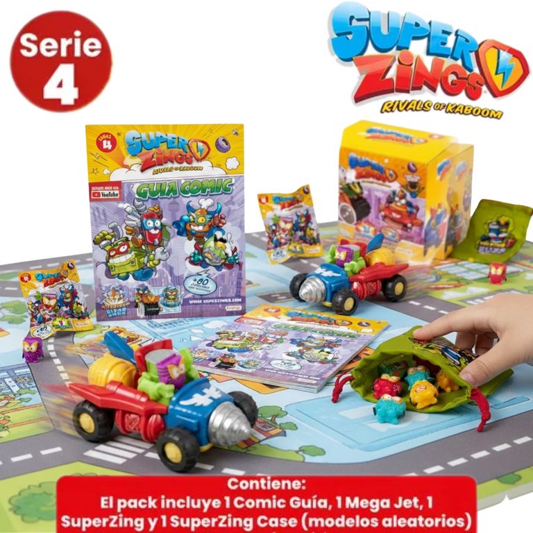 TIOZONEY Super Zings Serie 4 Starter Pack Personajes Originales
