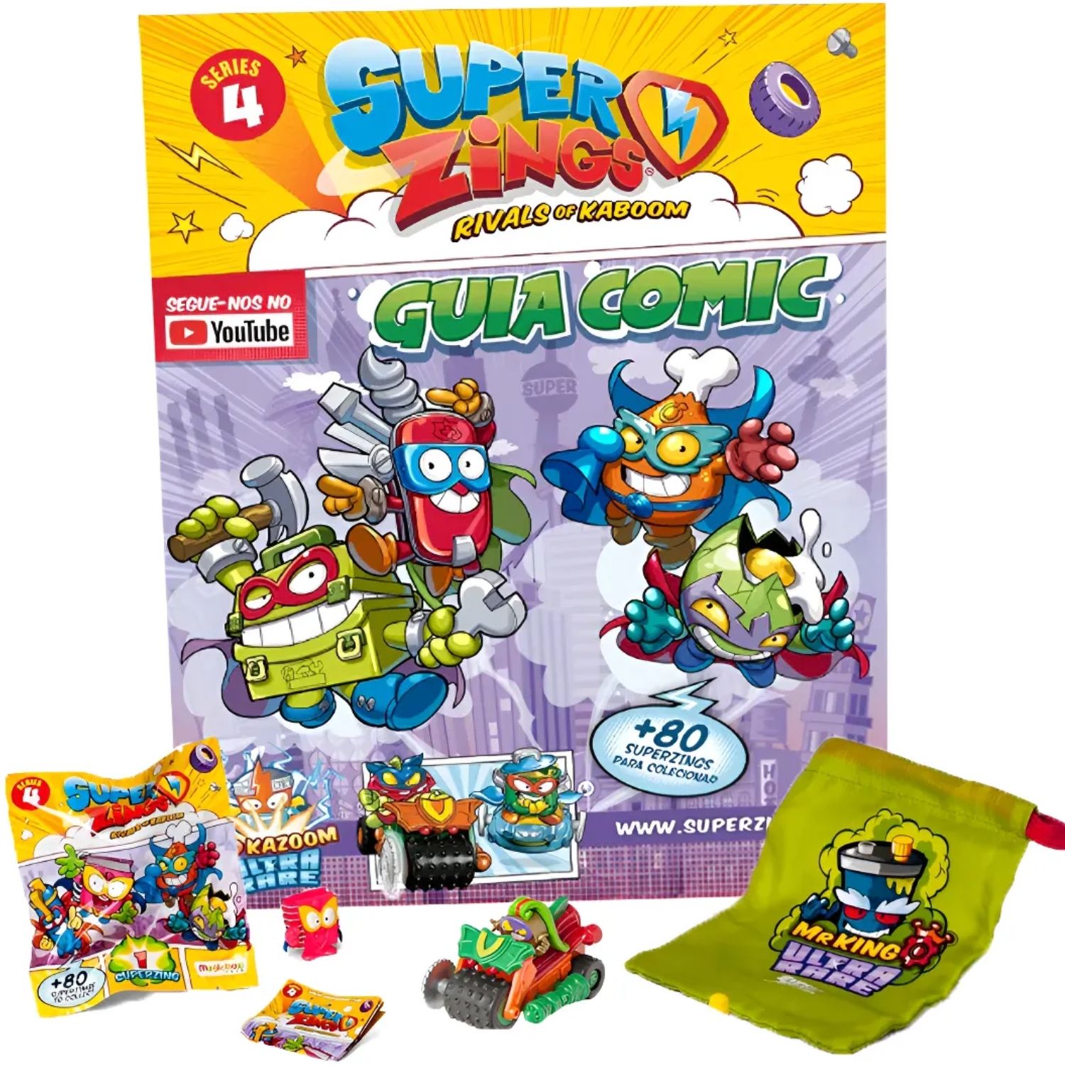TIOZONEY Super Zings Serie 4 Starter Pack Personajes Originales