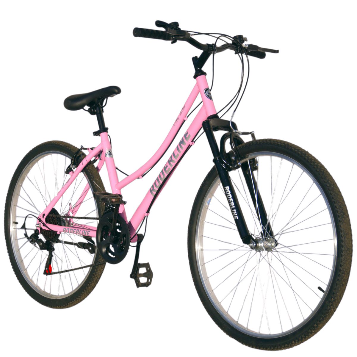 RODERLINE - Bicicleta Roderline Mtb Aro 26 Rosa Frenos V brake Aleacion Aluminio