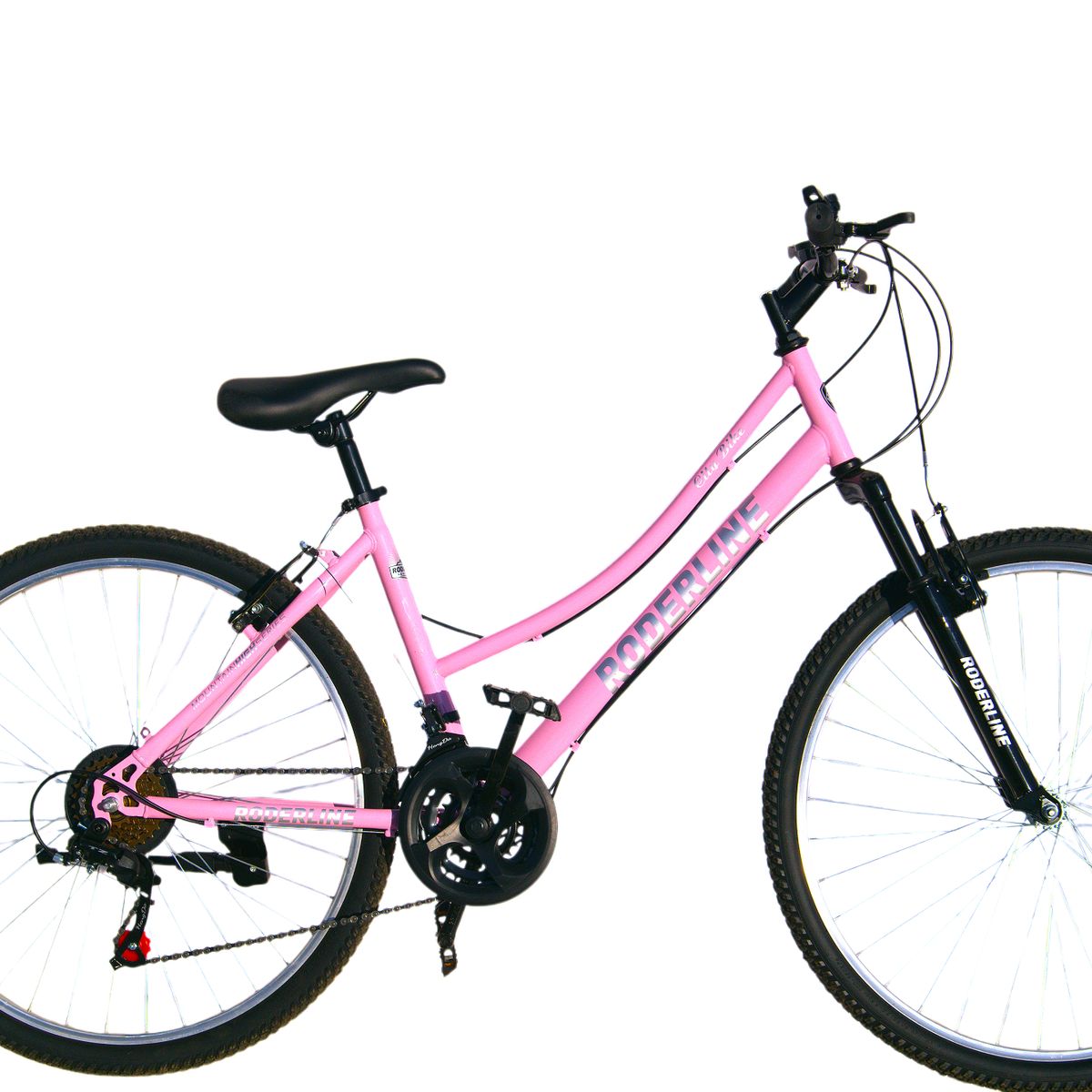 RODERLINE - Bicicleta Roderline Mtb Aro 26 Rosa Frenos V brake Aleacion Aluminio