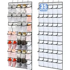 EINICIO - Blanco Zapatero sobre La Puerta con 35 Grandes Bolsillos De Malla