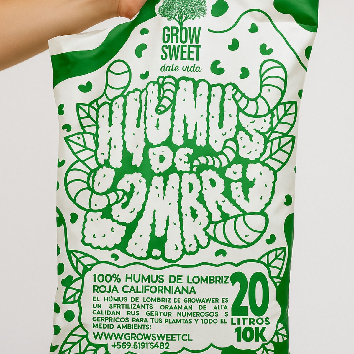 GROW SWEET - Humus De Lombriz Roja 20 Litros – Abono Orgánico Natural