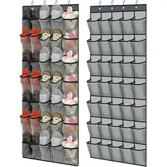 EINICIO - Negro Zapatero sobre La Puerta con 35 Grandes Bolsillos De Malla