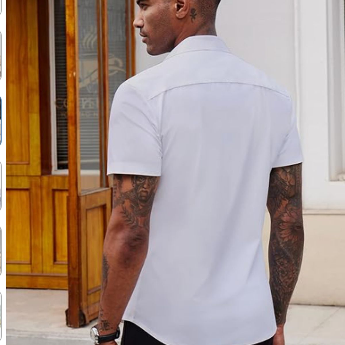 XPRESS RECHARGE - Camisa Slim Fit Manga Corta para Hombre  estilo Moderna Elegante