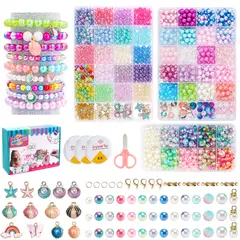 LUKOVEE - Kit Pulseras Cuentas Para Hacer Bisuteria Abalorios 468mm