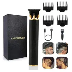 GENERICO - Maquina Cortar Cabello Barba Recargable Inalámbrica Negra