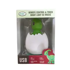 GENERICO - Lámpara De Dinosaurio Verde Led Recargable 130 Canciones