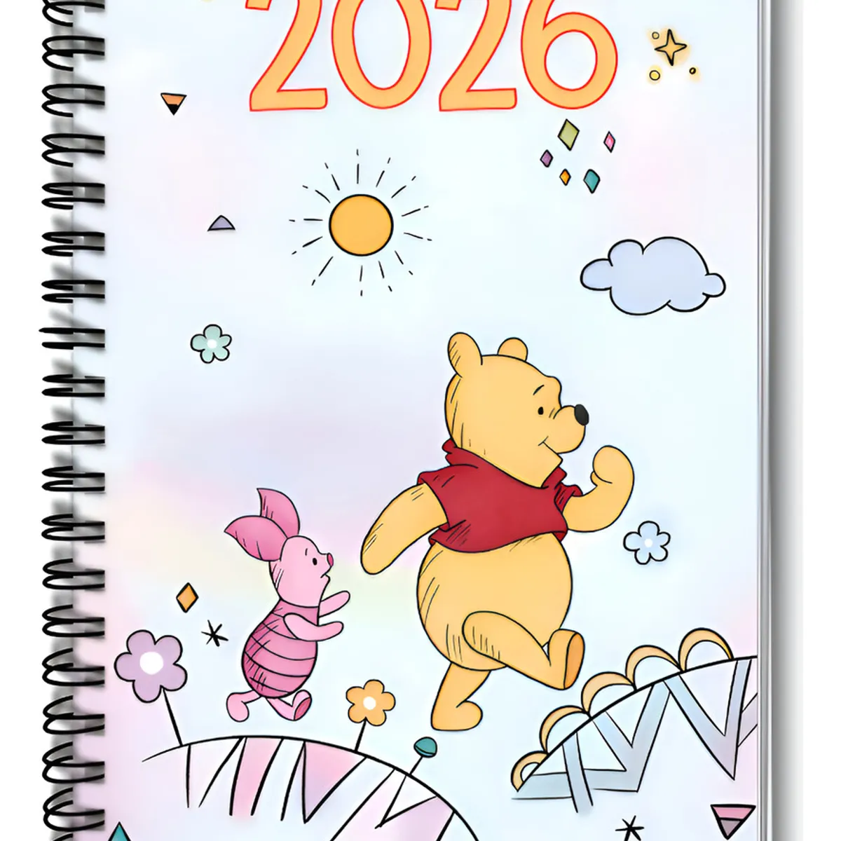 GENERICO - Agenda Winnie The Pooh Planner Cuaderno A5 Anillado