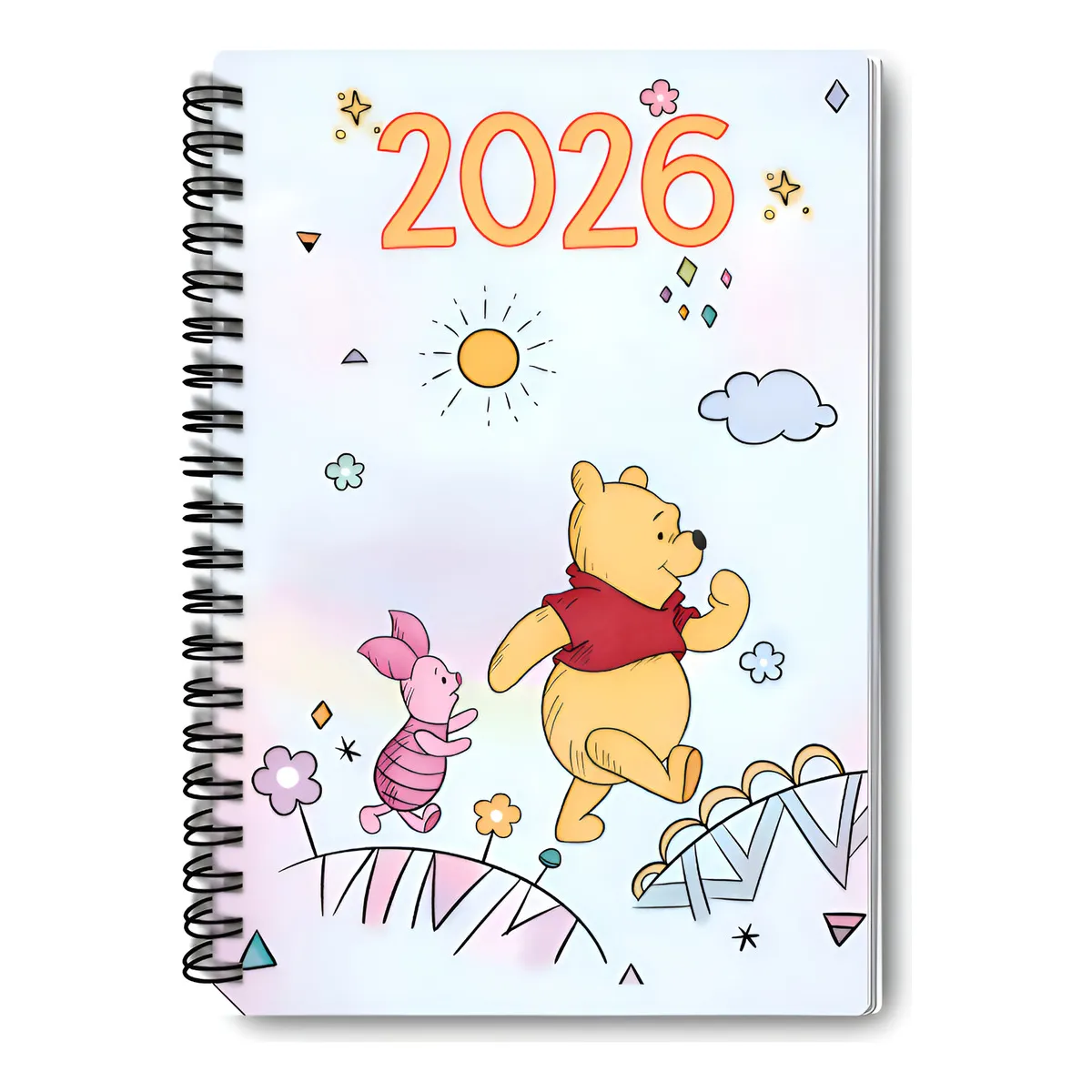 GENERICO - Agenda Winnie The Pooh Planner Cuaderno A5 Anillado