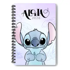 GENERICO - Agenda Stitch Aloha Planner Cuaderno A5 Anillado