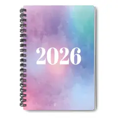 GENERICO - Agenda Clásica Morada Lila Mujer Planner Cuaderno A5
