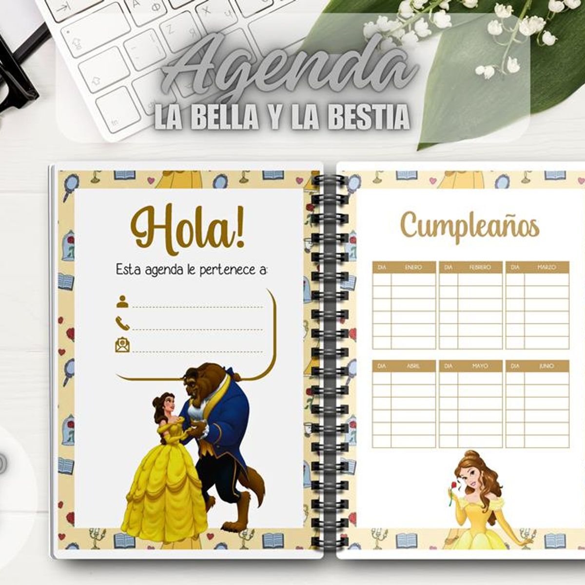 GENERICO - Agenda Bella Y Bestia Perpetua Sin Fecha Planner A5