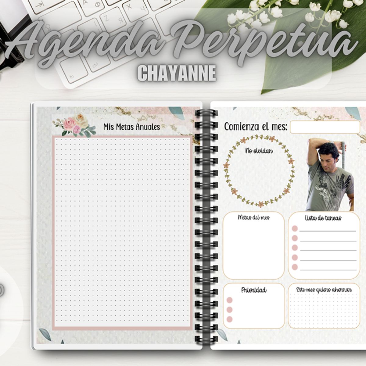 GENERICO - Agenda Chayanne Planner Sin Fecha Mensual Semanal