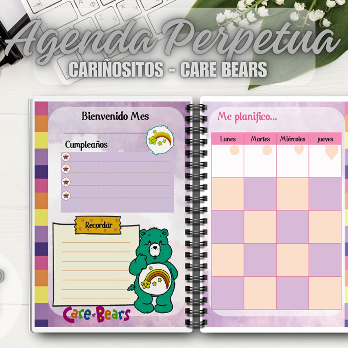 GENERICO - Agenda Cariñositos Perpetua Sin Fecha Planner Semanal