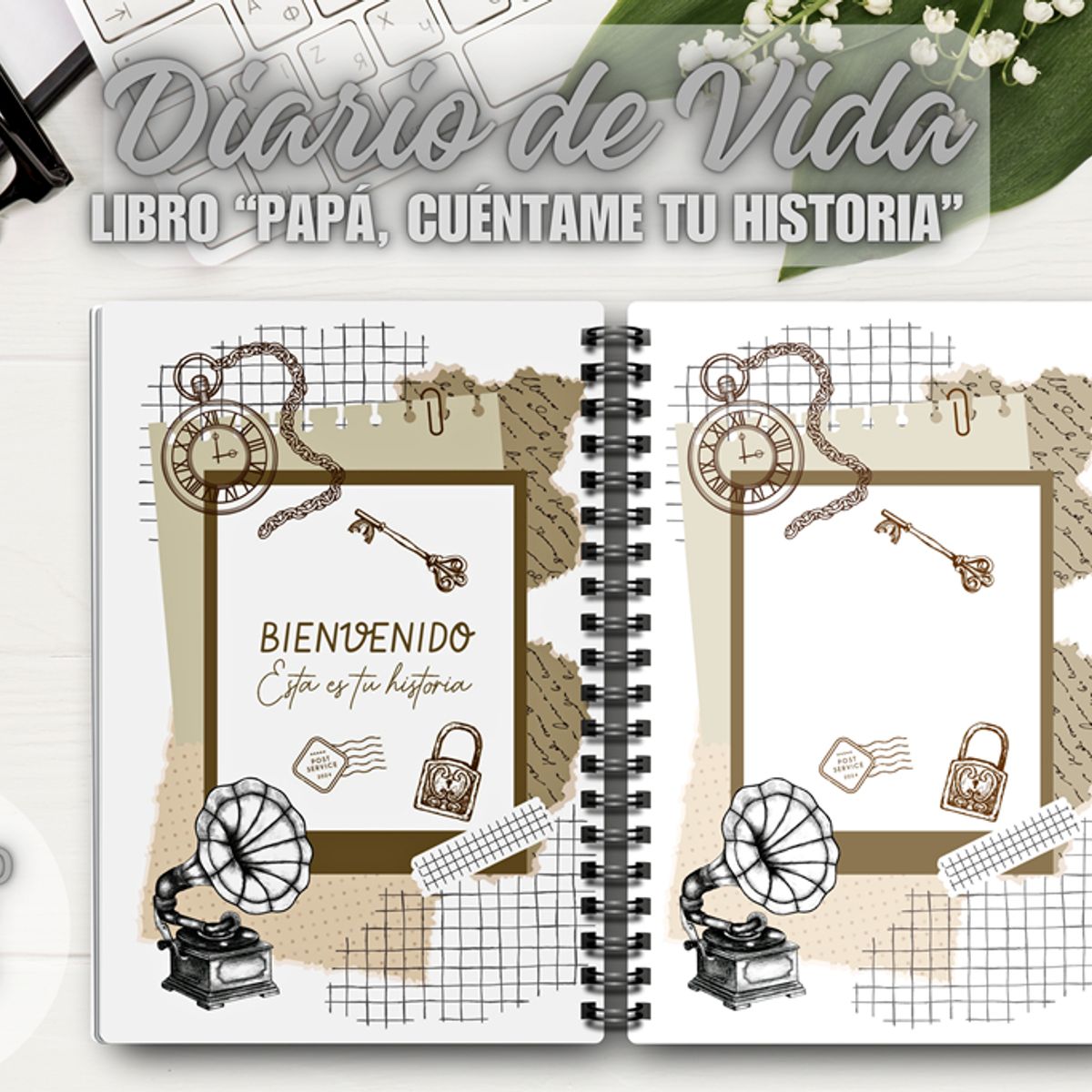 GENERICO - Papá Cuéntame Tu Historia Diario Personal Agenda A5