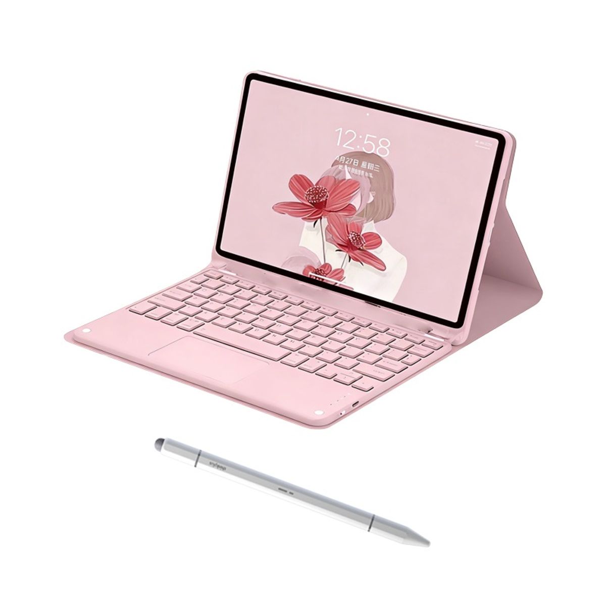 LENOVO - Tablet Lenovo Pad 2024 8GB+128GB WiFi 11” Púrpura+Teclado Rosa+Lápiz táctil