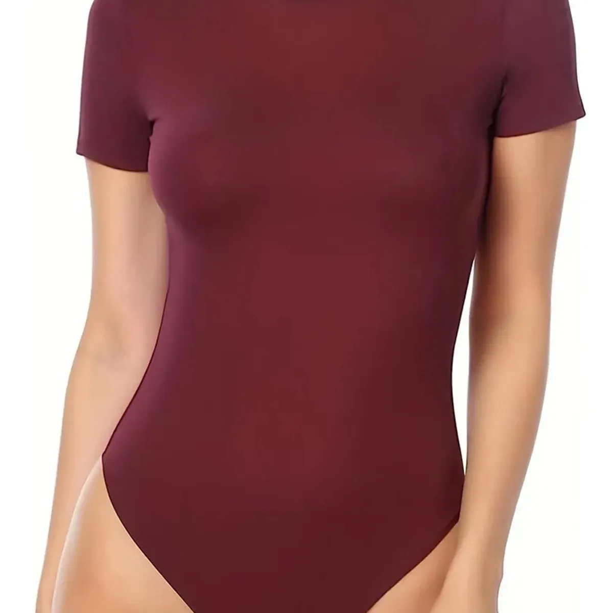EVERSO - Pack 3 Body Mujer Liso Manga Corta Cuello Redondo