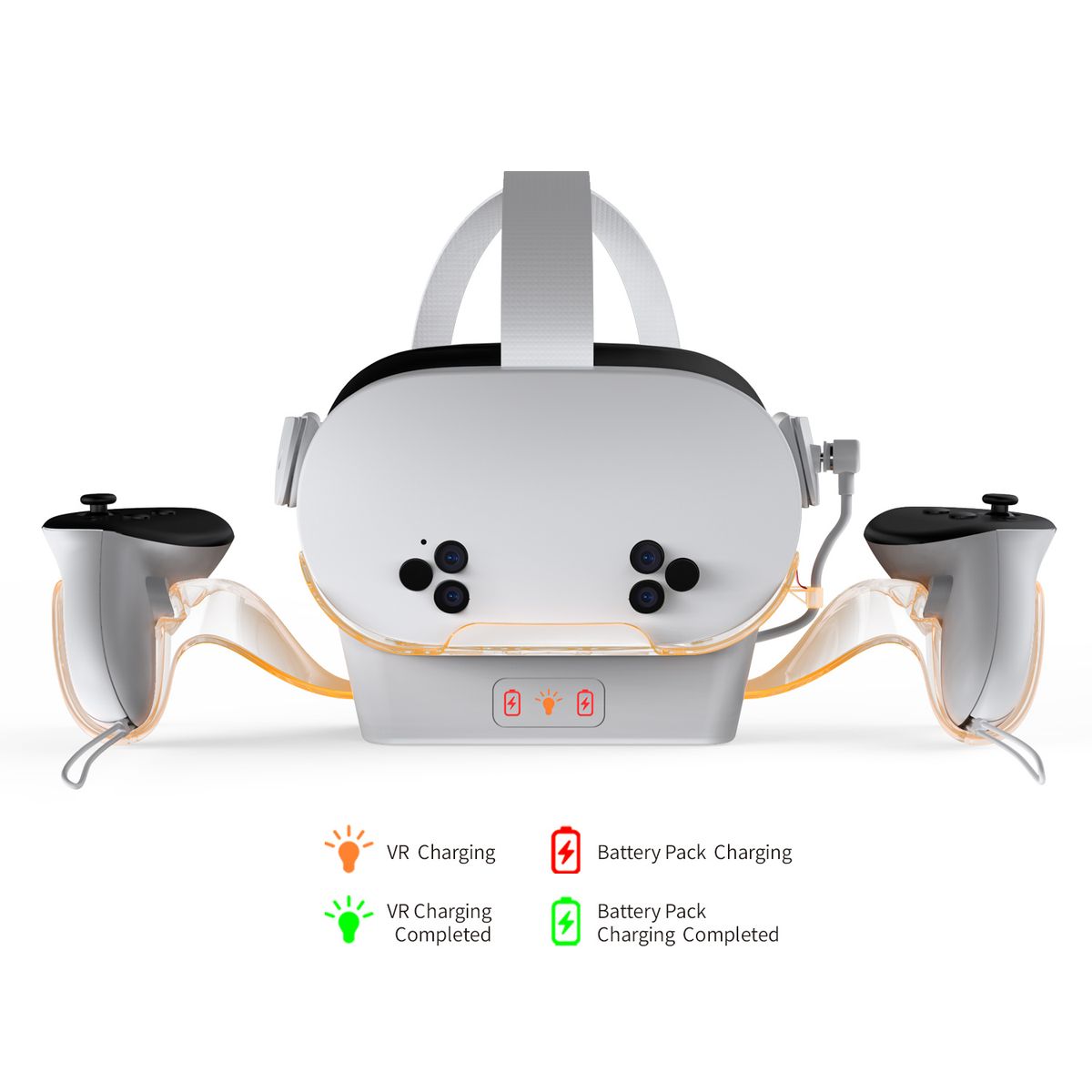 DOBE - DOBE Base de Carga para Meta Quest 2/3/3S , 2 Baterías 2000mAh Incluidas,Luz LED Táctil