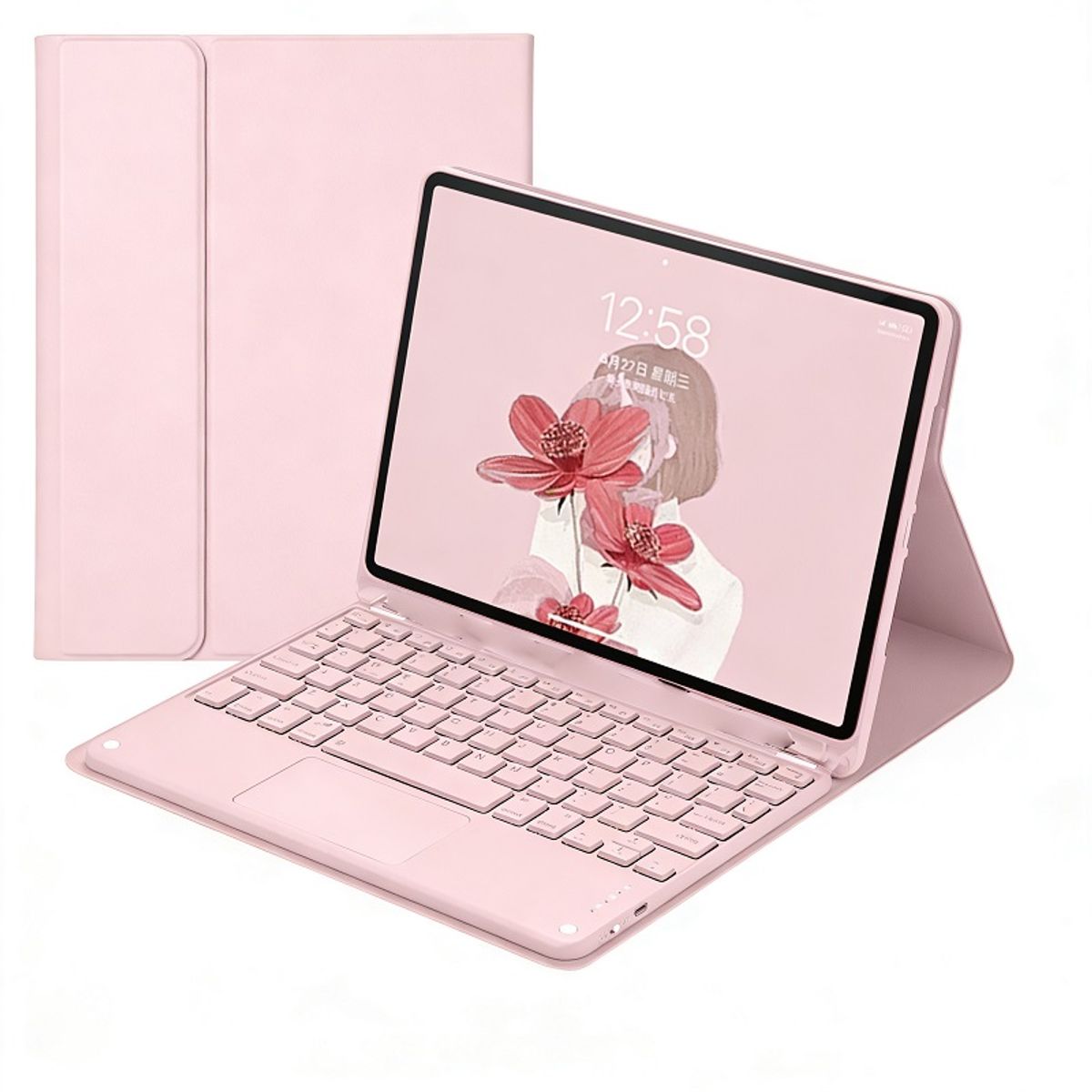 LENOVO - Tablet Lenovo Pad 2024 8GB+128GB WiFi 11” Gris+Teclado Rosa