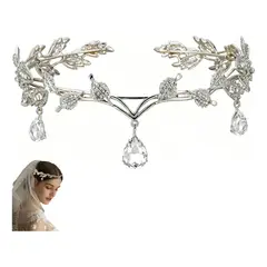 KUANGYE - Diadema Tiara Corona Princesa Elfos Cristales Brillantes