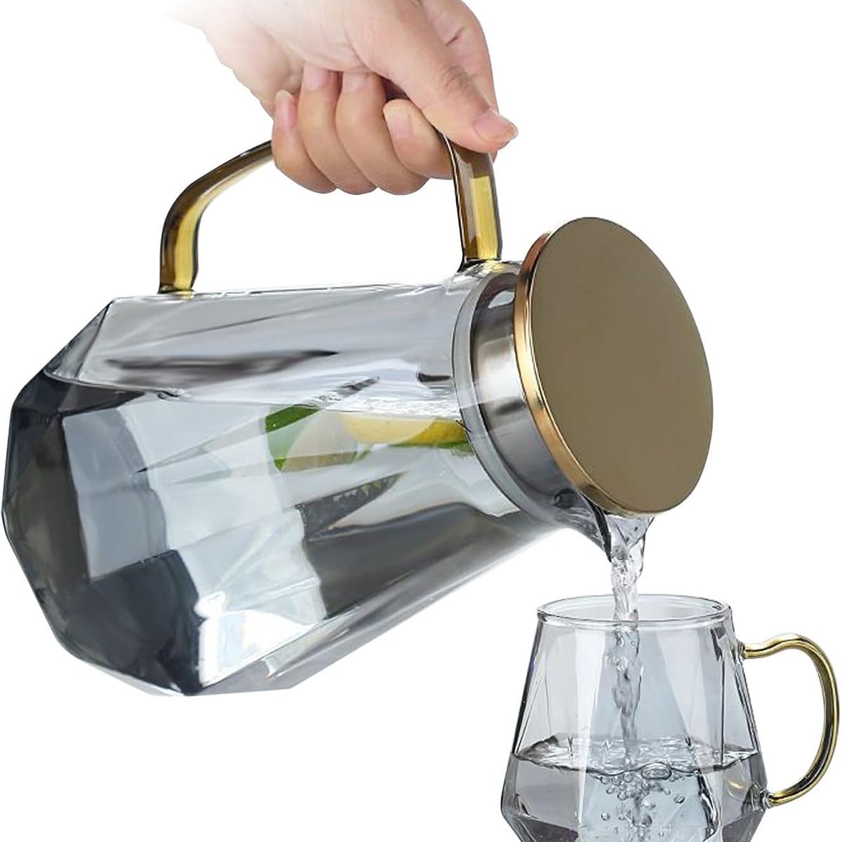 EINICIO - Jarra De Agua De Vidrio De 1500 Ml Vaso De Agua De 320 Ml