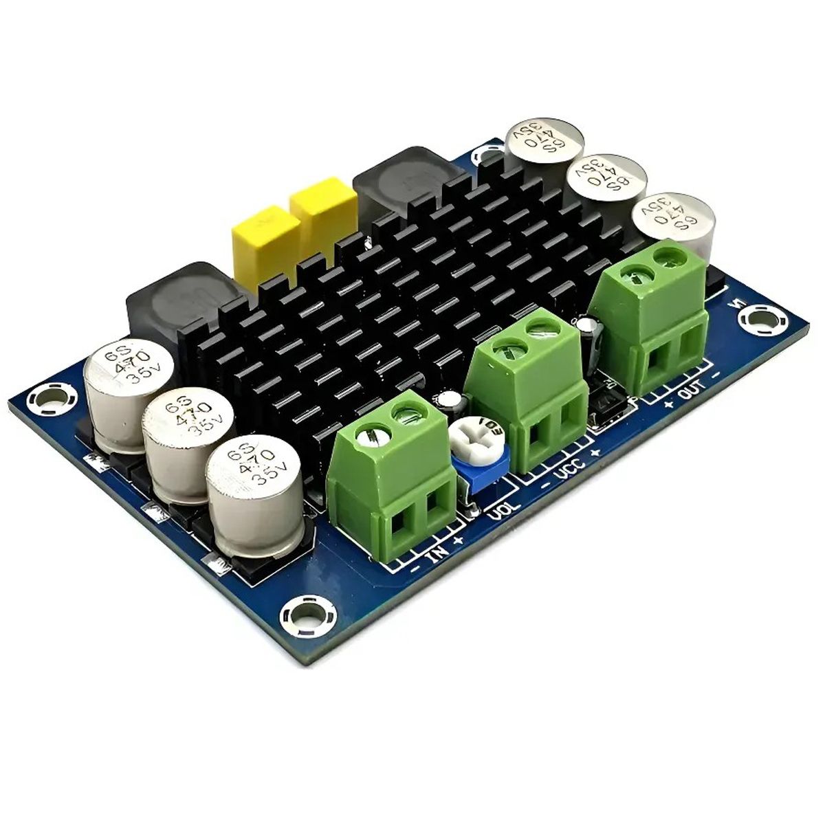 KUANGYE - Amplificador De Audio Digital 100w Placa Tpa3116da Dc 12-26v Azul
