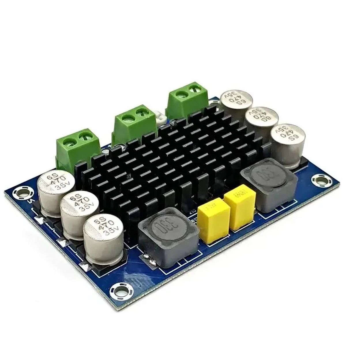 KUANGYE - Amplificador De Audio Digital 100w Placa Tpa3116da Dc 12-26v Azul