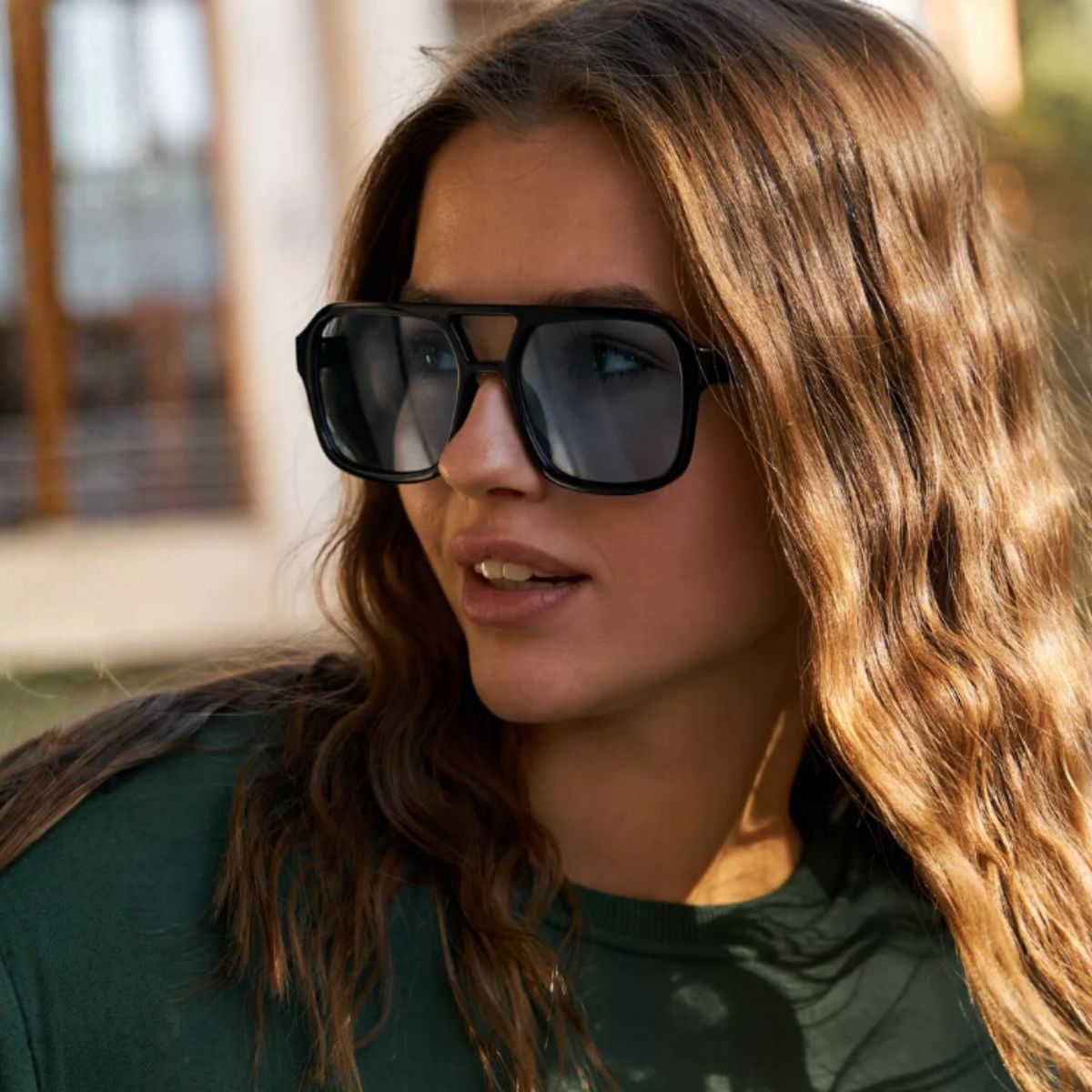 NOVY - Lentes Gafas De Sol Retro Piloto Aviador Mujer Uv400 Animal Print