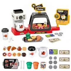 LUKOVEE - 42 Pcs Mesa De Postres Simulación Cafetera Puede Dispensar