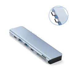 GENERICO - Adaptador 7 En 1 USB-C Con Cable De Conexión HDMI 4K a 60Hz
