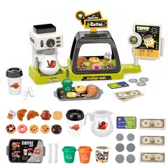 LUKOVEE - 42 Pcs Mesa De Postres Simulación Cafetera Puede Dispensar