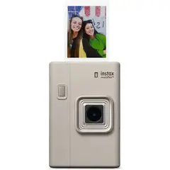 FUJIFILM - Instax MINI LiPlay+ Hybrid Instant Camera Sand Beige