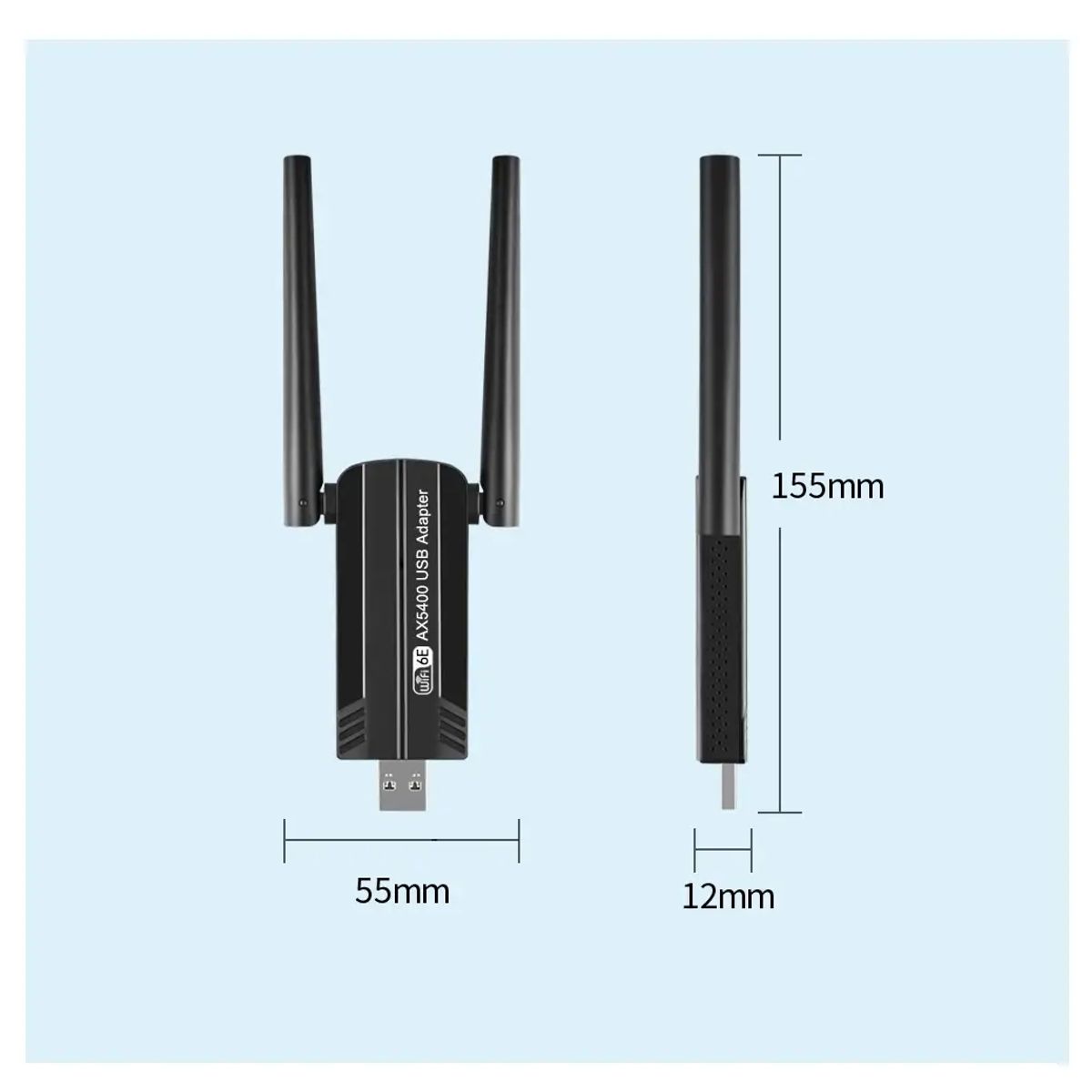 GENERICO - Adaptador WiFi 6E AX5400 Mbps Tri-Band 24Ghz5Ghz6 GHz Para PC