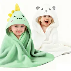 EINICIO - 2 Toallas Bebé Con Capucha 105×105cm Niños Pequeños