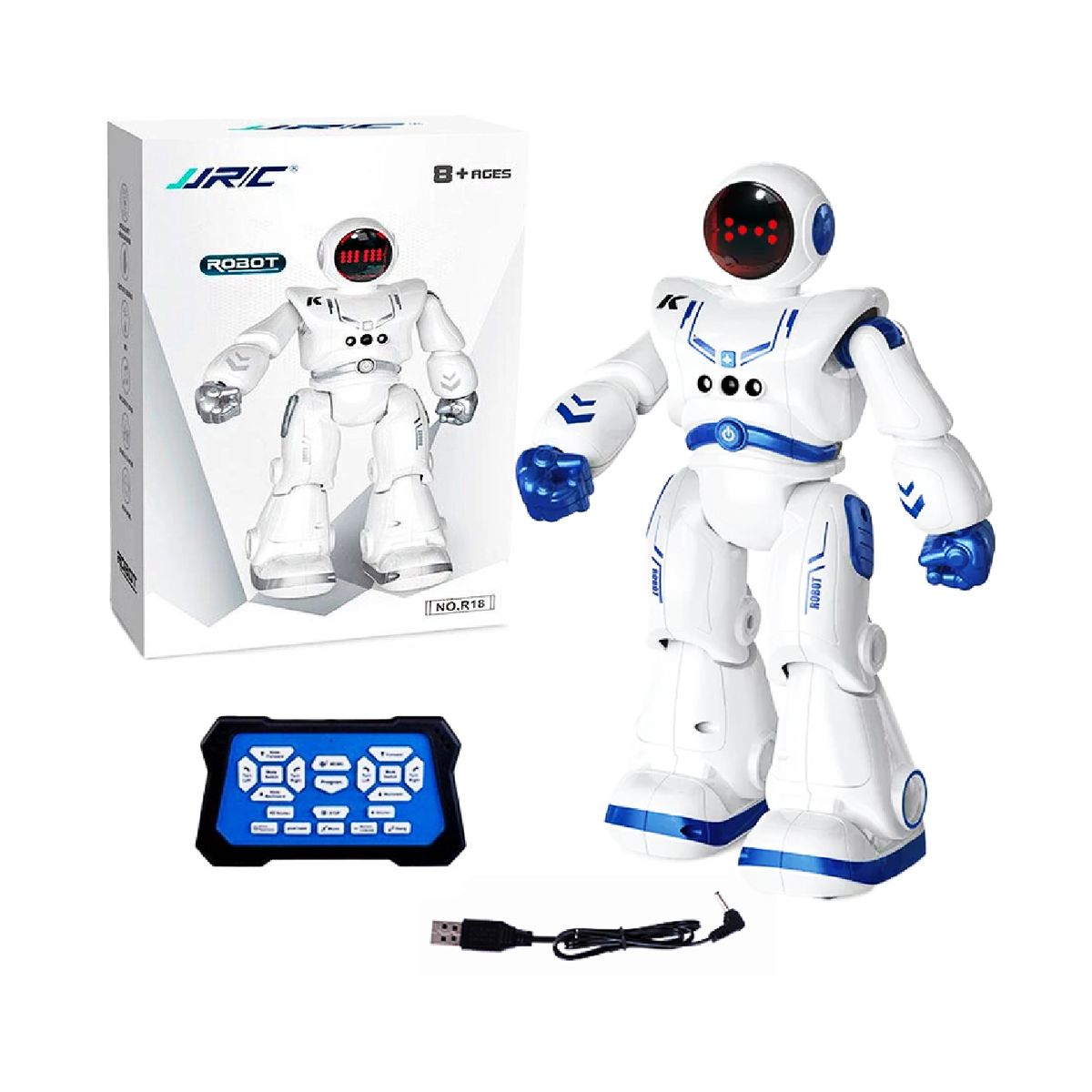 GENERICO - Robot Inteligente Jjrc R18 Con Sensor Blanco  Azul