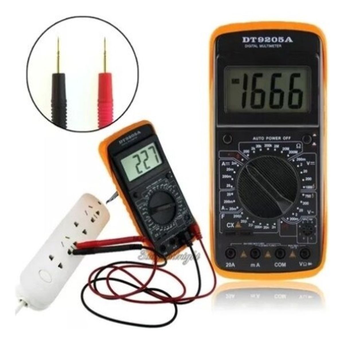 GENERICO - Tester Multimetro Digital Profesional Capacimetro 9205a