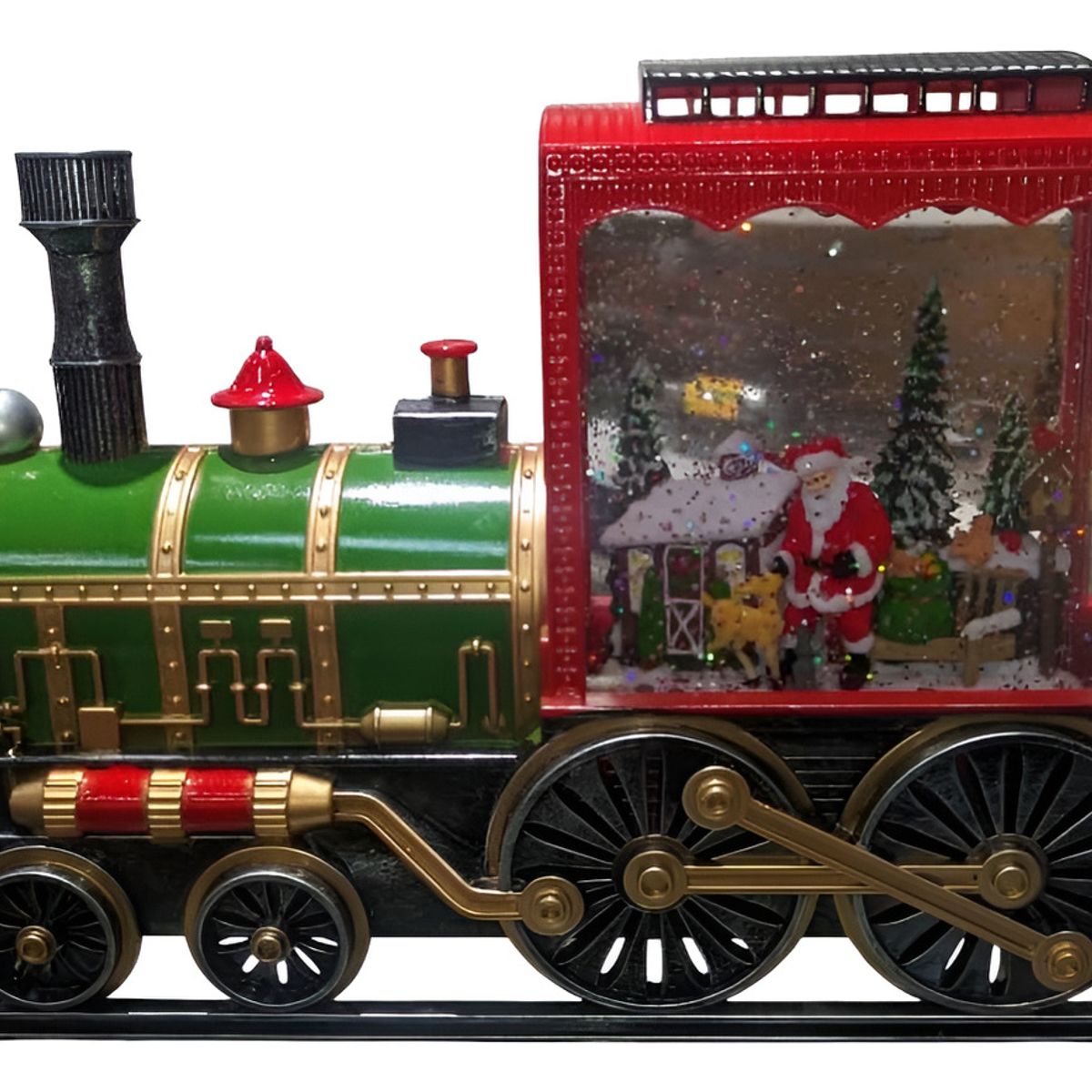 GENERICO - Lampara Farol Tren De Navidad Bajo Nieve Iluminado Musical