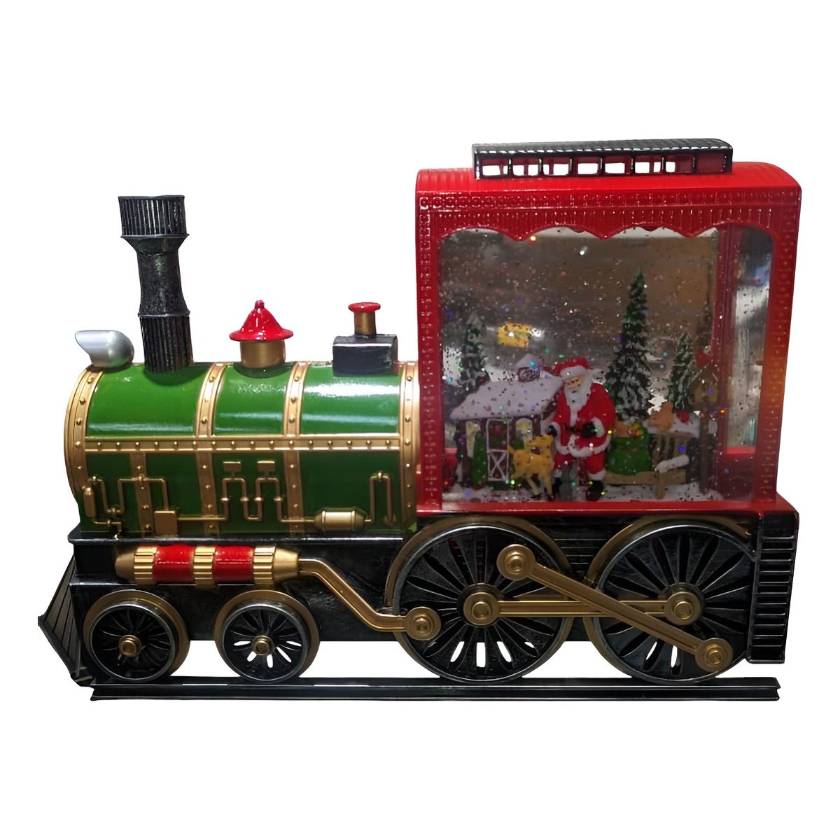 GENERICO - Lampara Farol Tren De Navidad Bajo Nieve Iluminado Musical