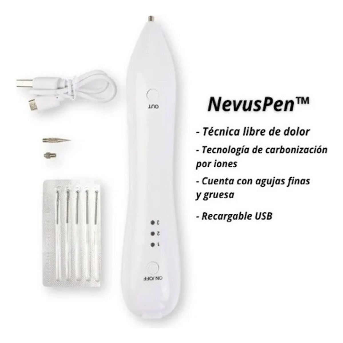 GENERICO - Lápiz Iones Elimina Pecas Lunares Verrugas Manchas Usb