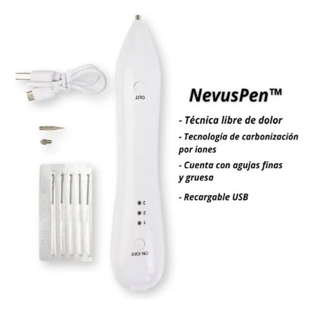 GENERICO - Lápiz Iones Elimina Pecas Lunares Verrugas Manchas Usb